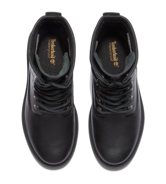 Timberland Botas de couro impermeáveis de 8 polegadas em preto