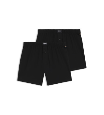 BOSS Set di 2 boxer in jersey nero