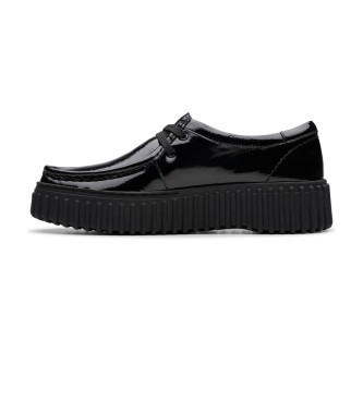 Clarks Skórzane buty Torhill Bee czarne