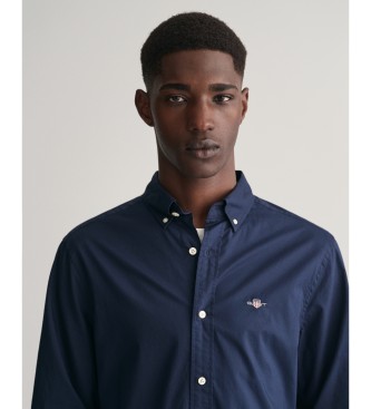 Gant Koszula slim fit z popeliny w kolorze granatowym