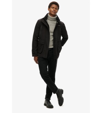 Superdry Chaqueta cortavientos sin capucha Ultimate negro