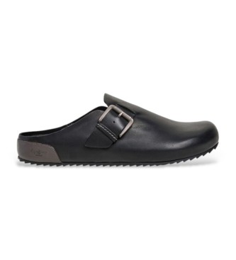 Pepe Jeans Zuecos de piel Corby negro