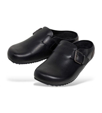 Pepe Jeans Zuecos de piel Corby negro