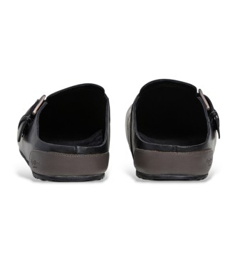 Pepe Jeans Zuecos de piel Corby negro