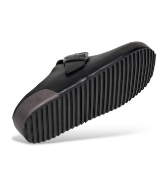 Pepe Jeans Zuecos de piel Corby negro