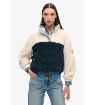 Superdry Fleece supersuave Mash Up branco