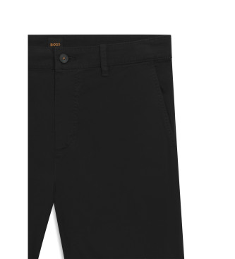 BOSS Svarta avsmalnande chinosbyxor