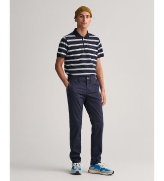 Gant Slim Fit chino-bukser i marinebl twill