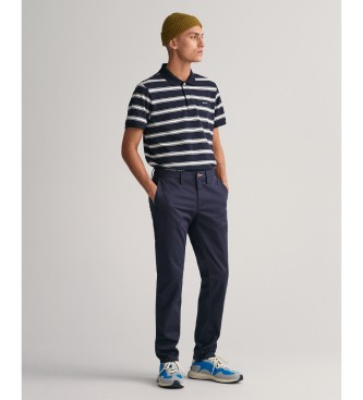 Gant Slim Fit chino-bukser i marinebl twill