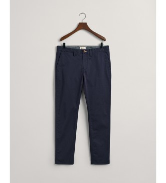 Gant Slim Fit chino-bukser i marinebl twill