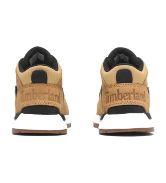 Timberland Sprint Trekker mid-top l�dersko med sn�reb�nd, gul