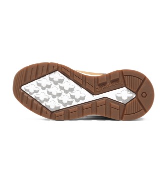 Timberland Sprint Trekker mid-top l�dersko med sn�reb�nd, gul