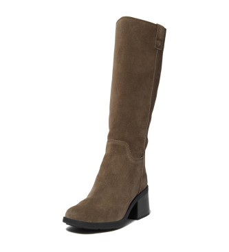 Timberland Bellevaux tall brown leather boots