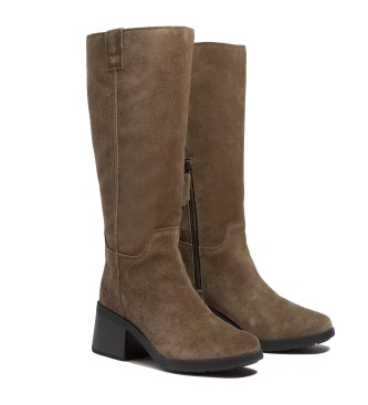 Timberland Bellevaux tall brown leather boots