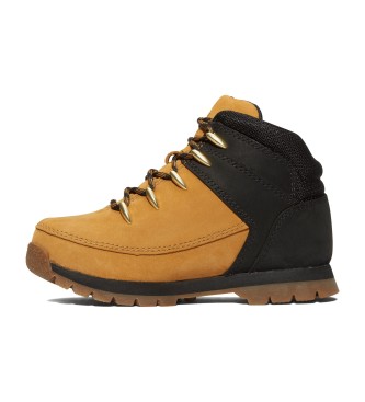 Timberland Mid-calf lace-up leather boots Euro Sprint yellow