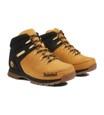 Timberland Mid-calf lace-up leather boots Euro Sprint yellow
