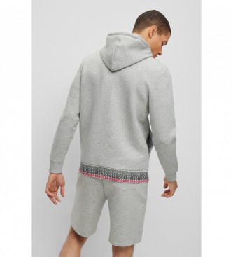 BOSS Saggy Logos Sweatshirt Mehrfarbig grau