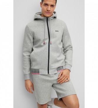 BOSS Saggy Logos Sweatshirt Mehrfarbig grau