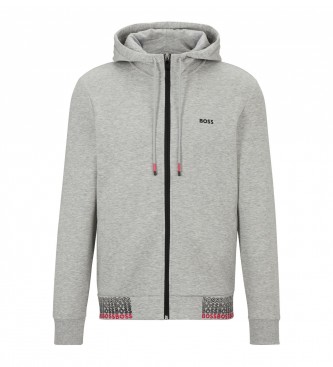 BOSS Saggy Logos Sweatshirt Mehrfarbig grau