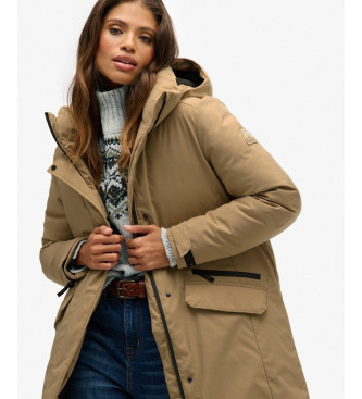 Superdry Parka City Fishtail Acolchada beige