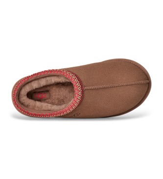 UGG Tasman II brown leather slippers
