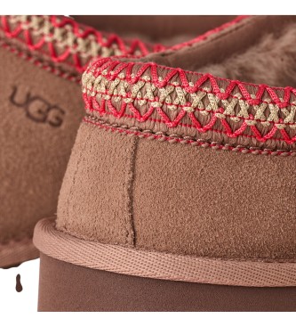 UGG Tasman II brown leather slippers