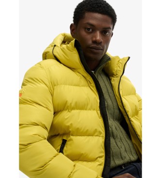 Superdry Hooded Sports Quilted Jacket yellow