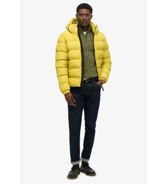 Superdry Hooded Sports Quilted Jacket yellow