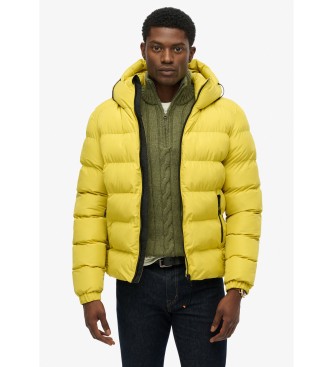 Superdry Hooded Sports Quilted Jacket yellow
