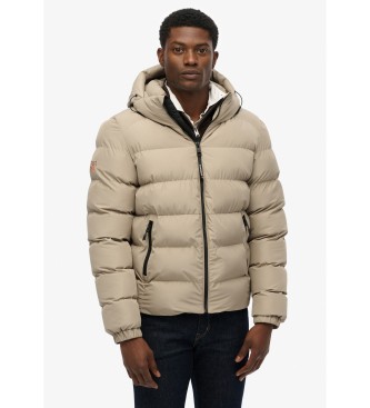 Superdry Hooded Sports padded jacket taupe