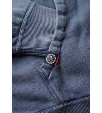 Superdry Felpa con cappuccio oversize Athletic Essentials blu navy