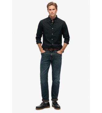 Superdry Essentials Getailleerd Lite Overhemd zwart