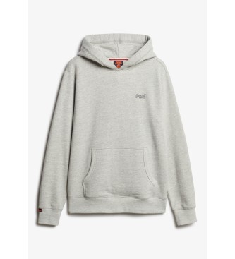 Superdry Sweater met capuchon en logo Essential grijs