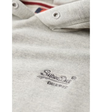 Superdry Sweater met capuchon en logo Essential grijs