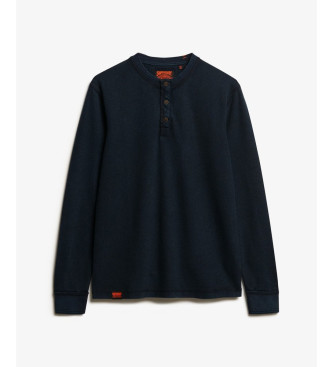 Superdry T-shirt vintage textur Grandad navy