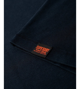 Superdry T-shirt vintage textur Grandad navy