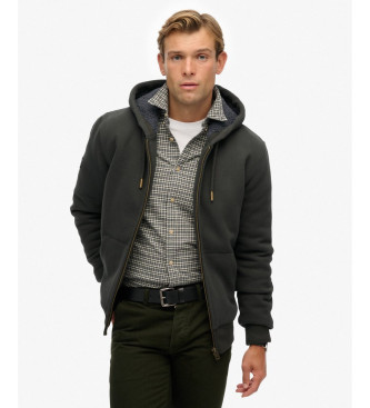 Superdry Felpa grigio scuro con fodera in Borg