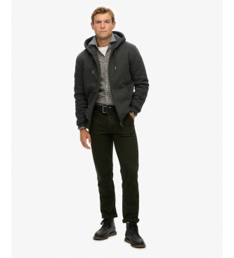 Superdry Felpa grigio scuro con fodera in Borg