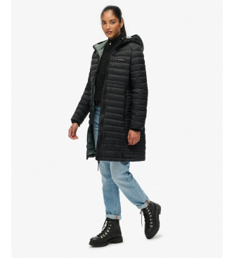 Superdry Chaqueta Hood Fuji Lite Mid Padded negro