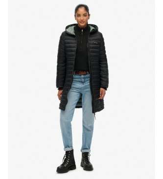 Superdry Chaqueta Hood Fuji Lite Mid Padded negro