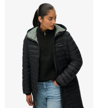 Superdry Chaqueta Hood Fuji Lite Mid Padded negro