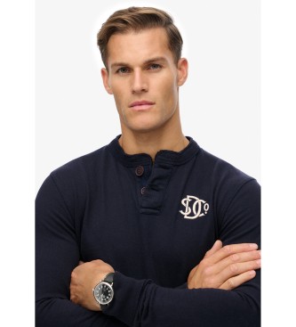 Superdry T-shirt vintage de desporto Grandad navy