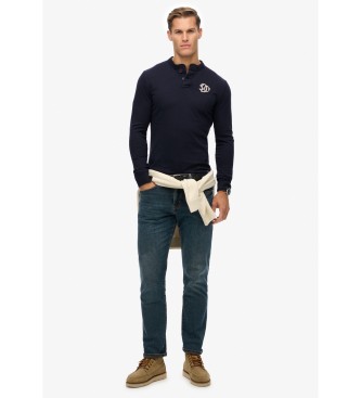 Superdry T-shirt vintage de desporto Grandad navy