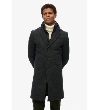 Superdry Ma�geschneiderter 2 in 1 Stadtmantel schwarz