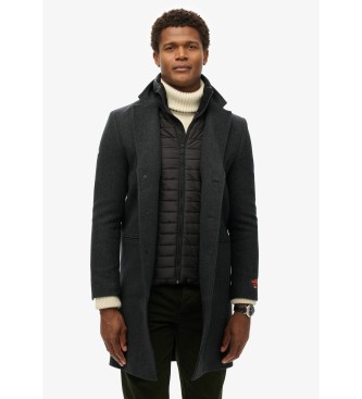 Superdry Ma�geschneiderter 2 in 1 Stadtmantel schwarz