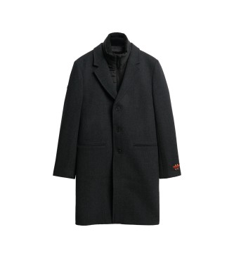 Superdry Ma�geschneiderter 2 in 1 Stadtmantel schwarz