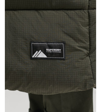 Superdry Gilet long � capuche Ripstop vert