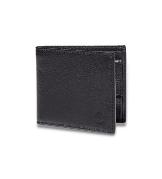 Timberland Kennebunk folding leather wallet with coin purse black
