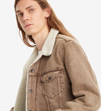 Levi's Veste Trucker Type III Sherpa marron