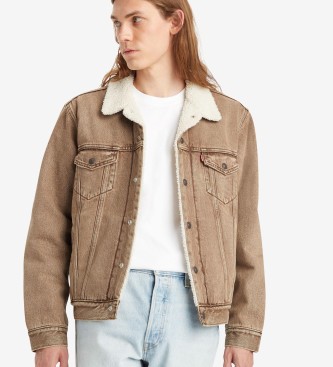 Levi's Veste Trucker Type III Sherpa marron